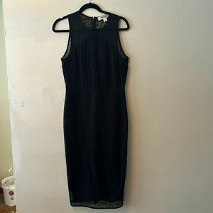 Gorgeously textured and detailed DVF cocktail dress like new fitted size 10